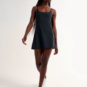 Abercrombie and Fitch Black Double Strap Athletic Mini Dress